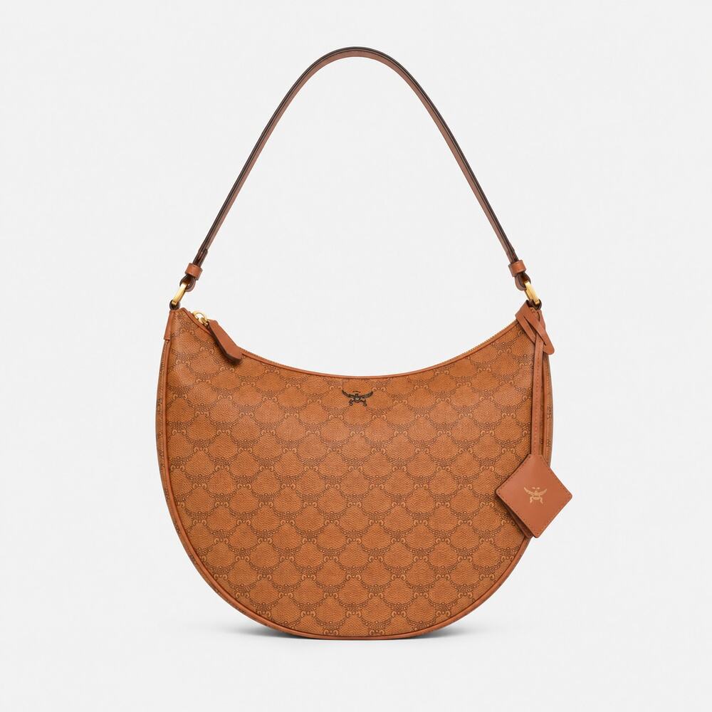 MCM Lauretos Monogram Shoulder hobo Bag